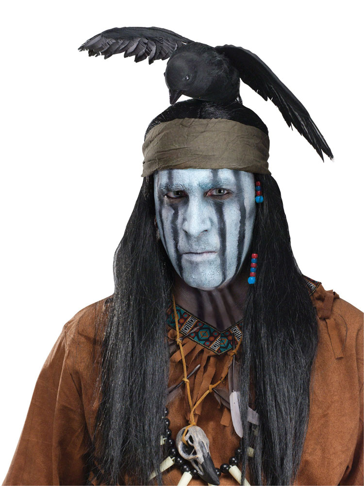 TONTO Lone Ranger Movie Costume Accessory- Scarf, Bird, WIG